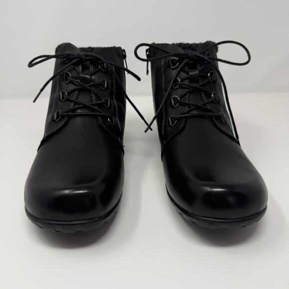 Propet Shoes - Propet Boots Women's 9.5 Black Delaney Leather Ankle Side Zip Water Repellent